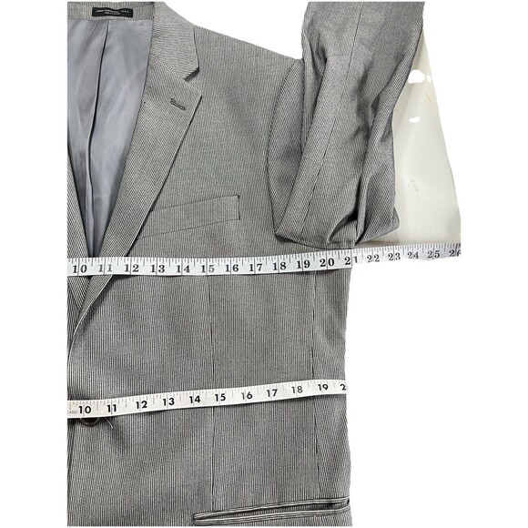 John Varvatos Blazer Jacket Mens 40R Gray Striped Cotton Lined Sport Coat NWOT - Picture 11 of 13
